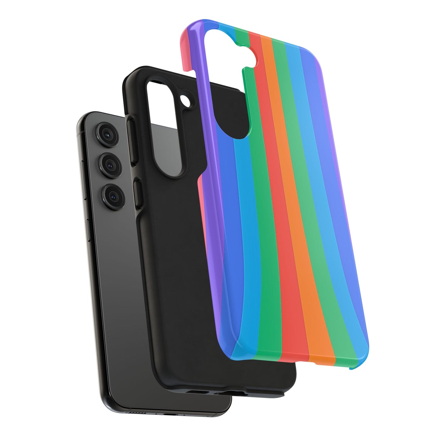 Funda resistente para teléfono con líneas de arcoíris hippies | Estética