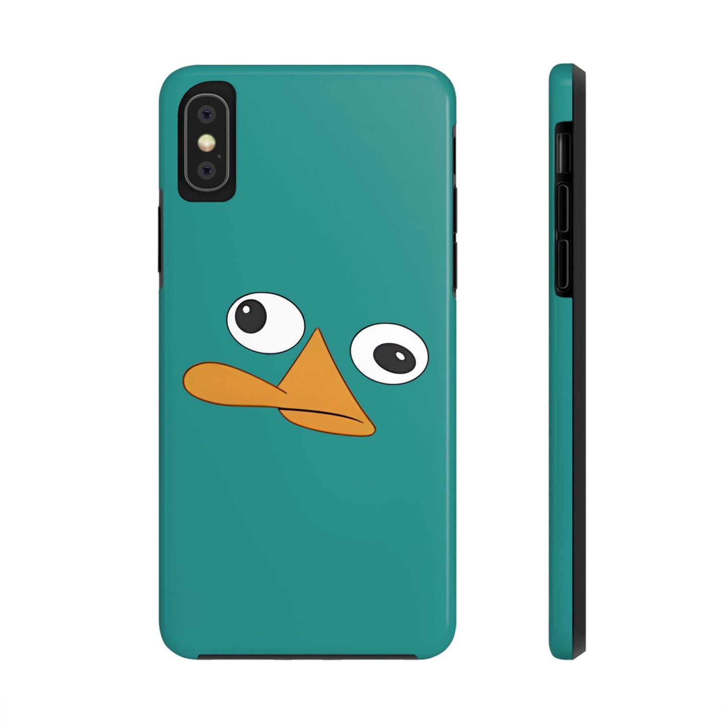 Phineas and Ferb Perry Platypus Eyes Teal Expression Tough Phone Case | Cartoon