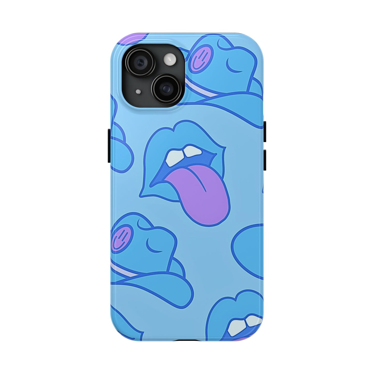 Preppy Cowboy Hat & Hot Lips Pattern (Version 2) Tough Phone Case | Aesthetic