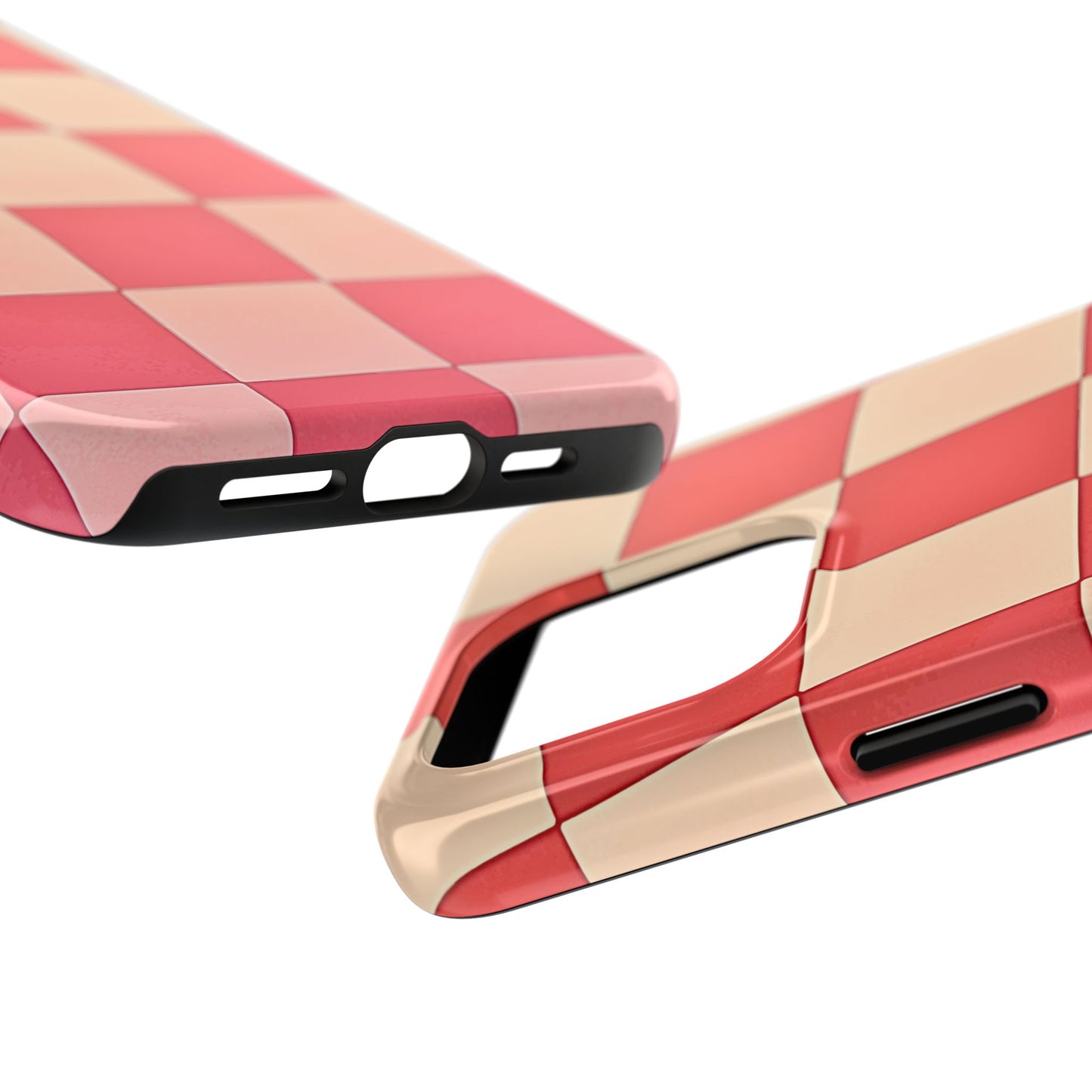 Preppy Checkered Pink Tough Phone Case | Aesthetic