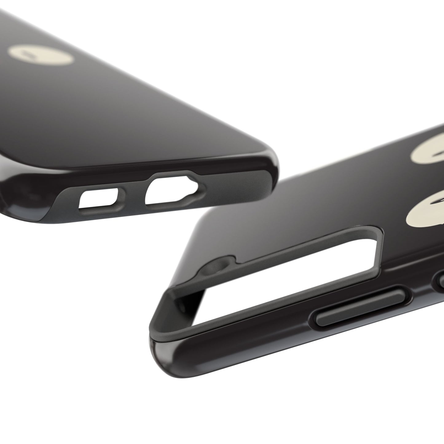 Adorable Black Cat Face and Eyes Minimal Tough Phone Case | Animals