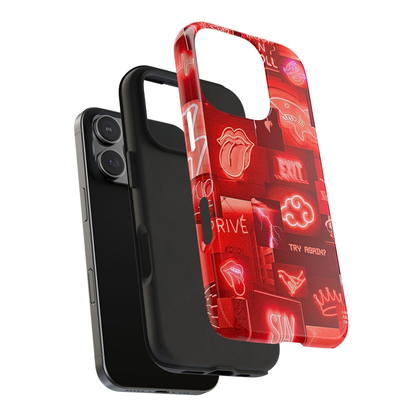 Red Neon Style Tough Phone Case | Aesthetic