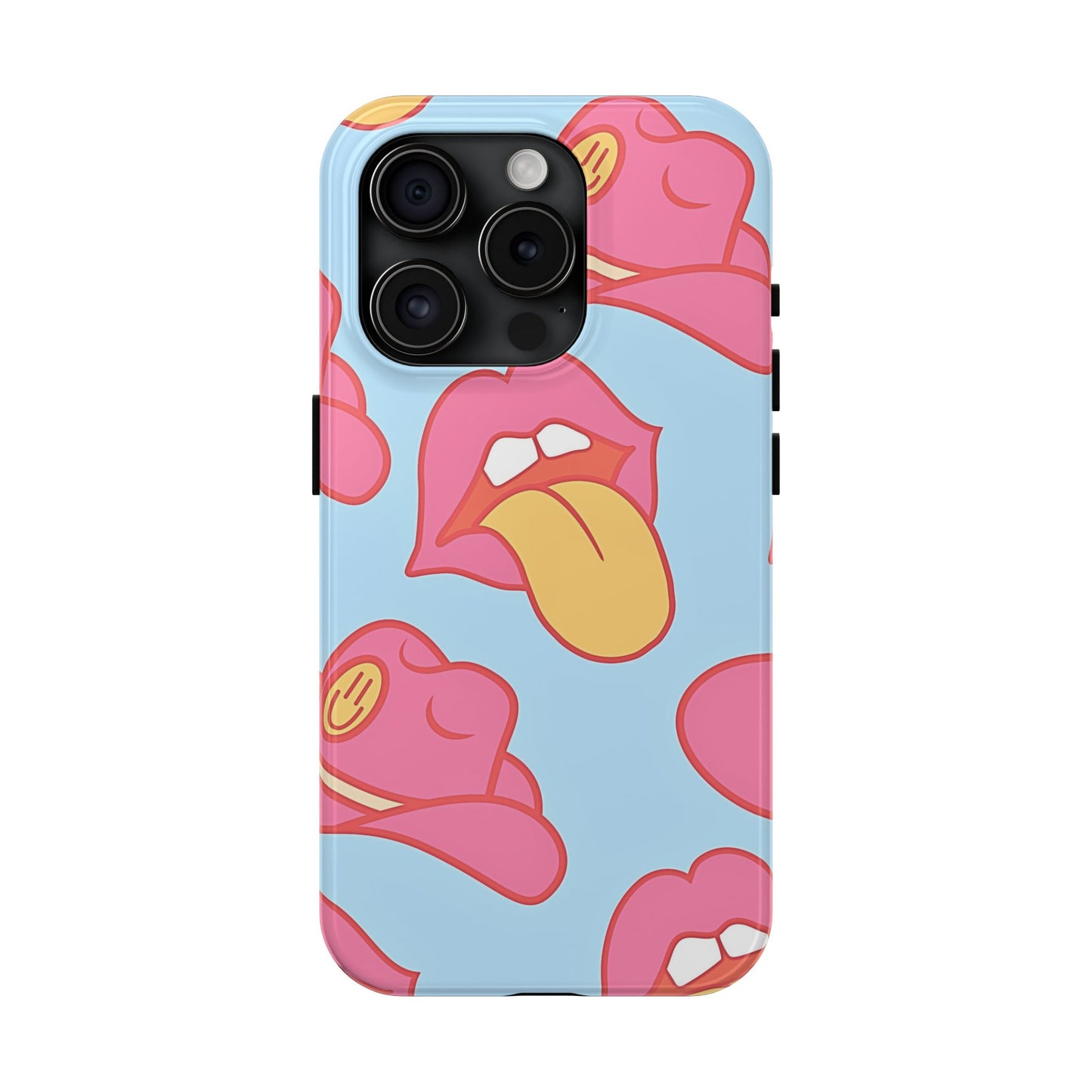 Preppy Cowboy Hat & Hot Lips Pattern (Version 1) Tough Phone Case | Aesthetic