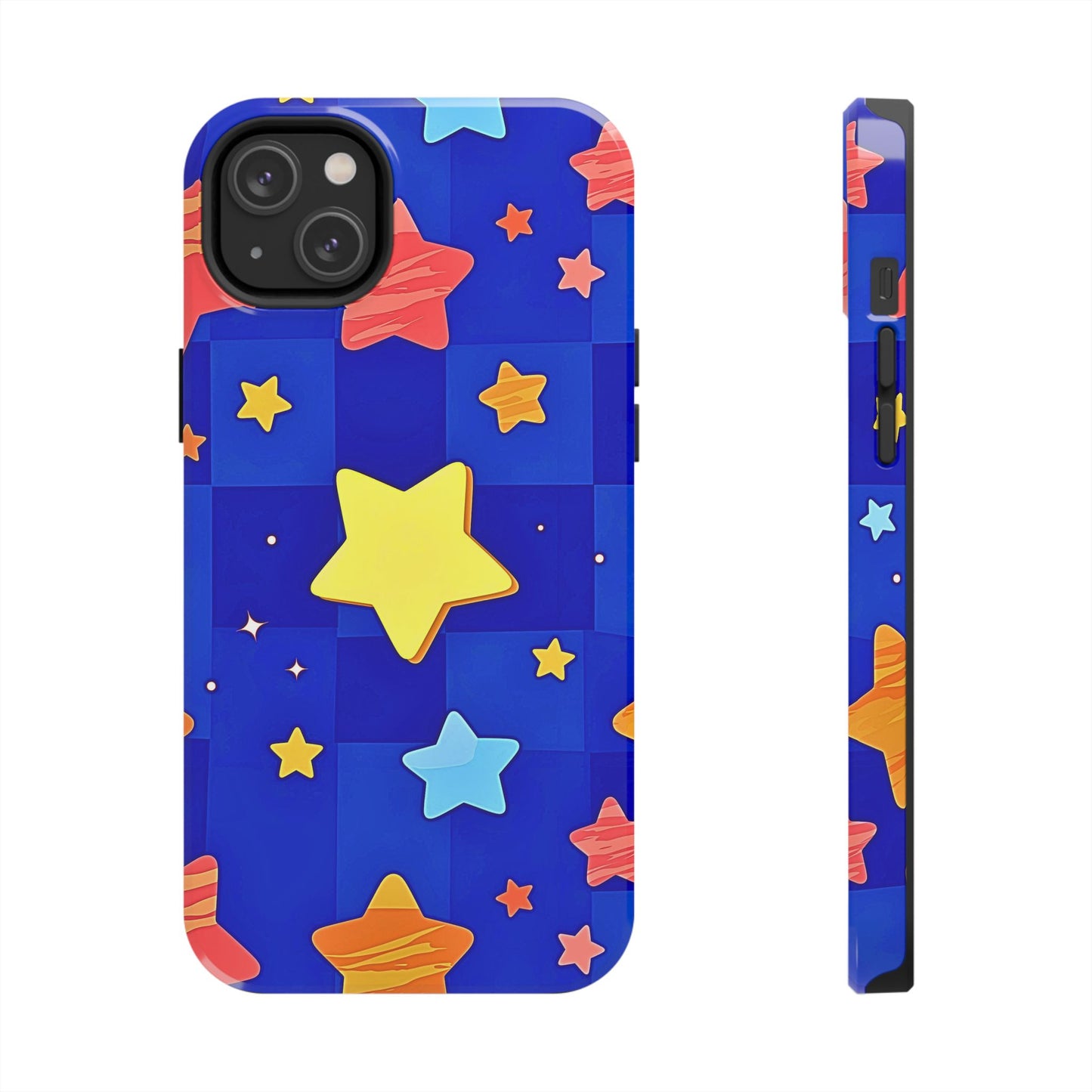 Vibrant Preppy Stars Pattern Tough Phone Case | Aesthetic