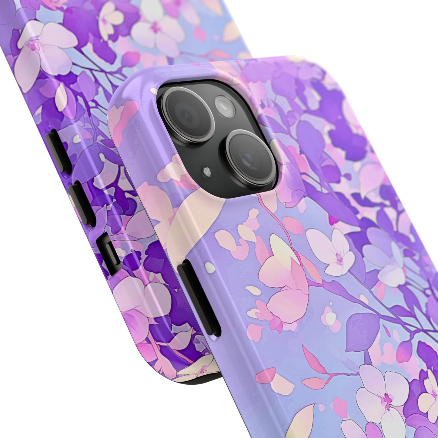 Funda resistente para teléfono con delicados estampados florales en tonos pastel | Estética