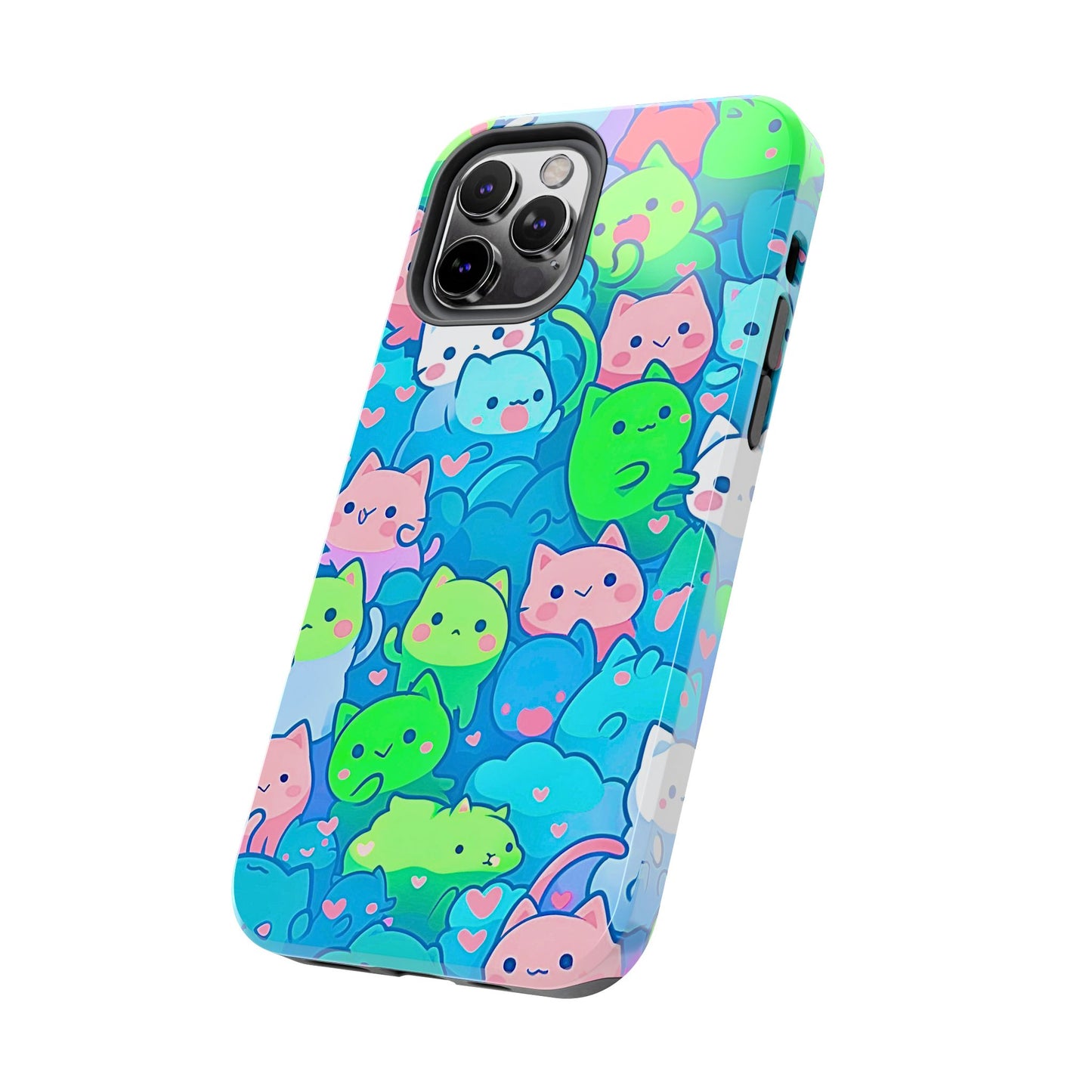 Cute Colorful Cats Pattern Style Tough Phone Case | Animals