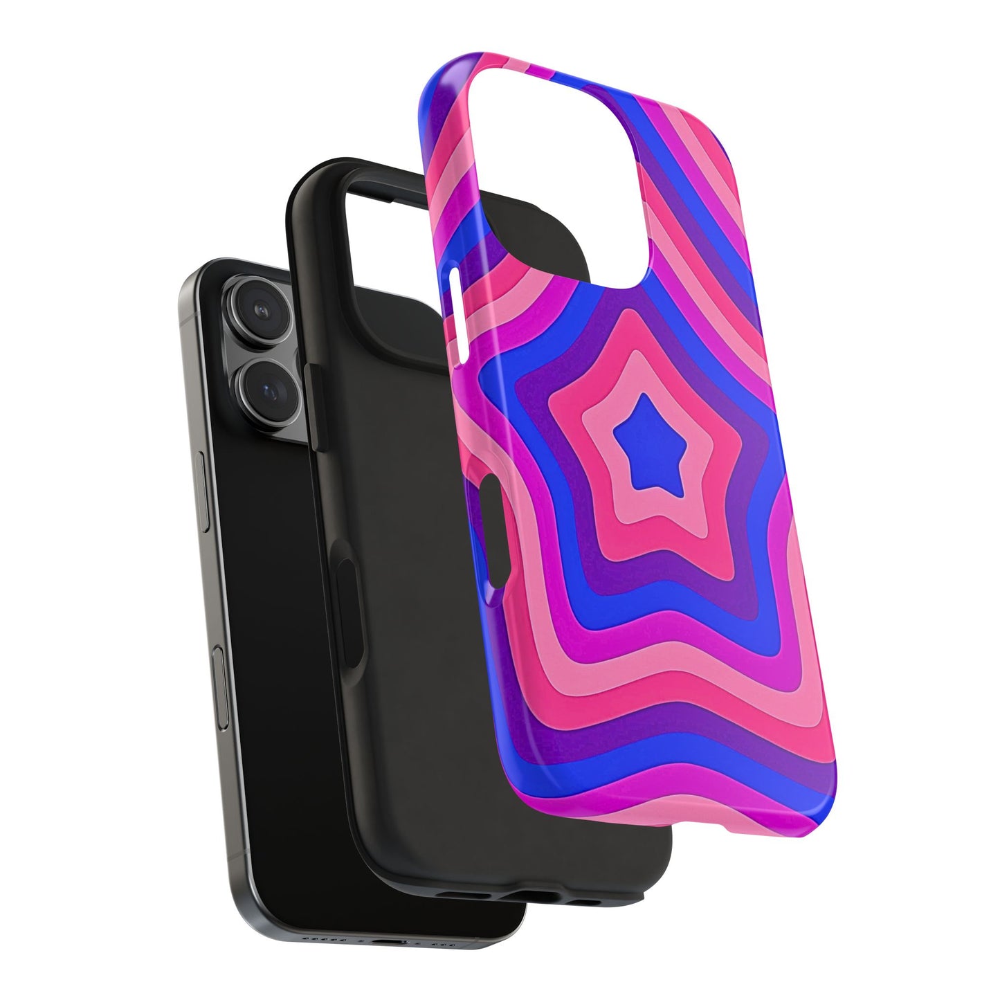 Funda resistente para teléfono con diseño de estrella retro | Estética