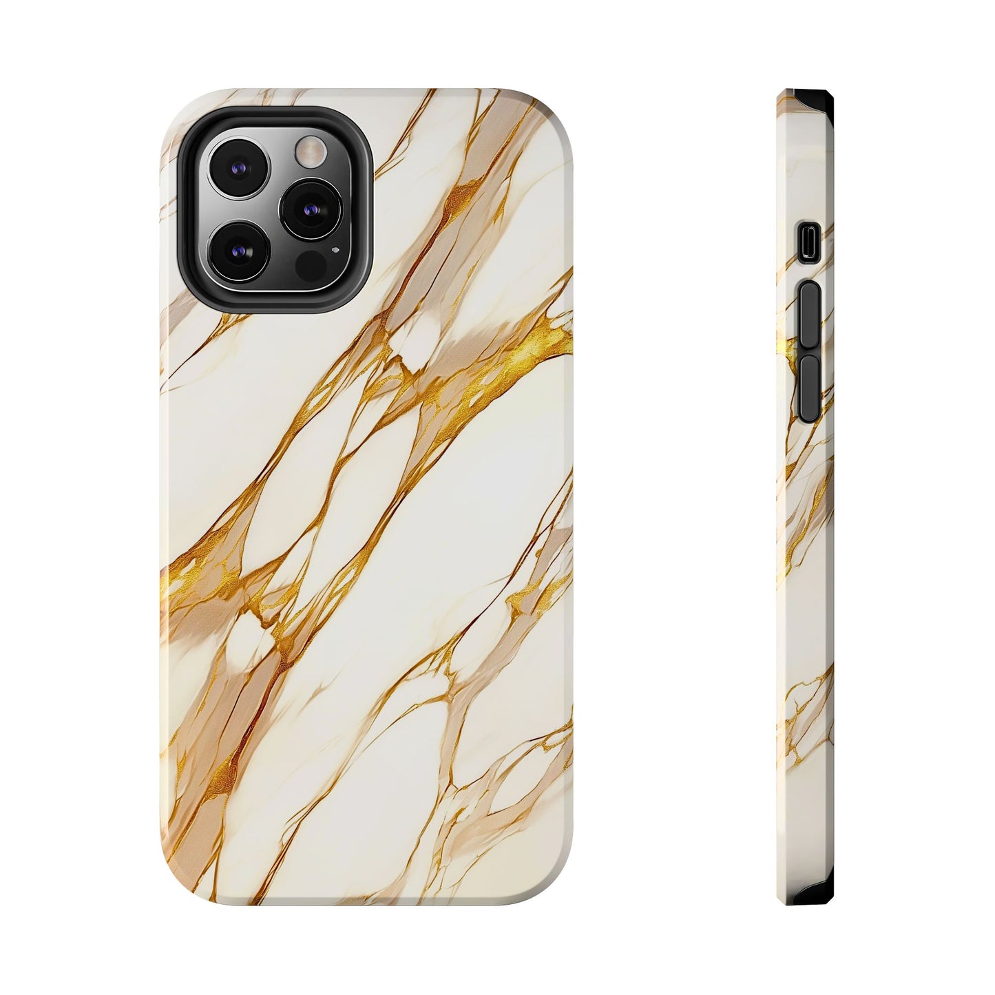 Luxury Marble Gold Vein Texture Pattern Style Tough Phone Case/Cover | Aesthetic