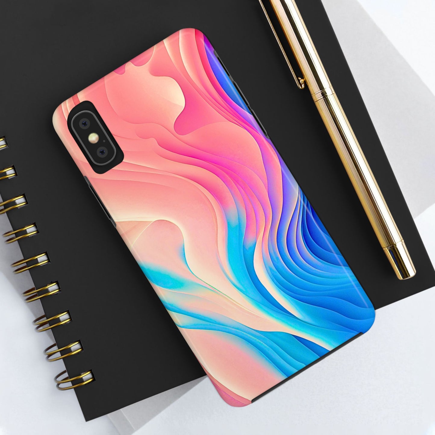 Abstract Pastel Waves Tough Phone Case | Aesthetic