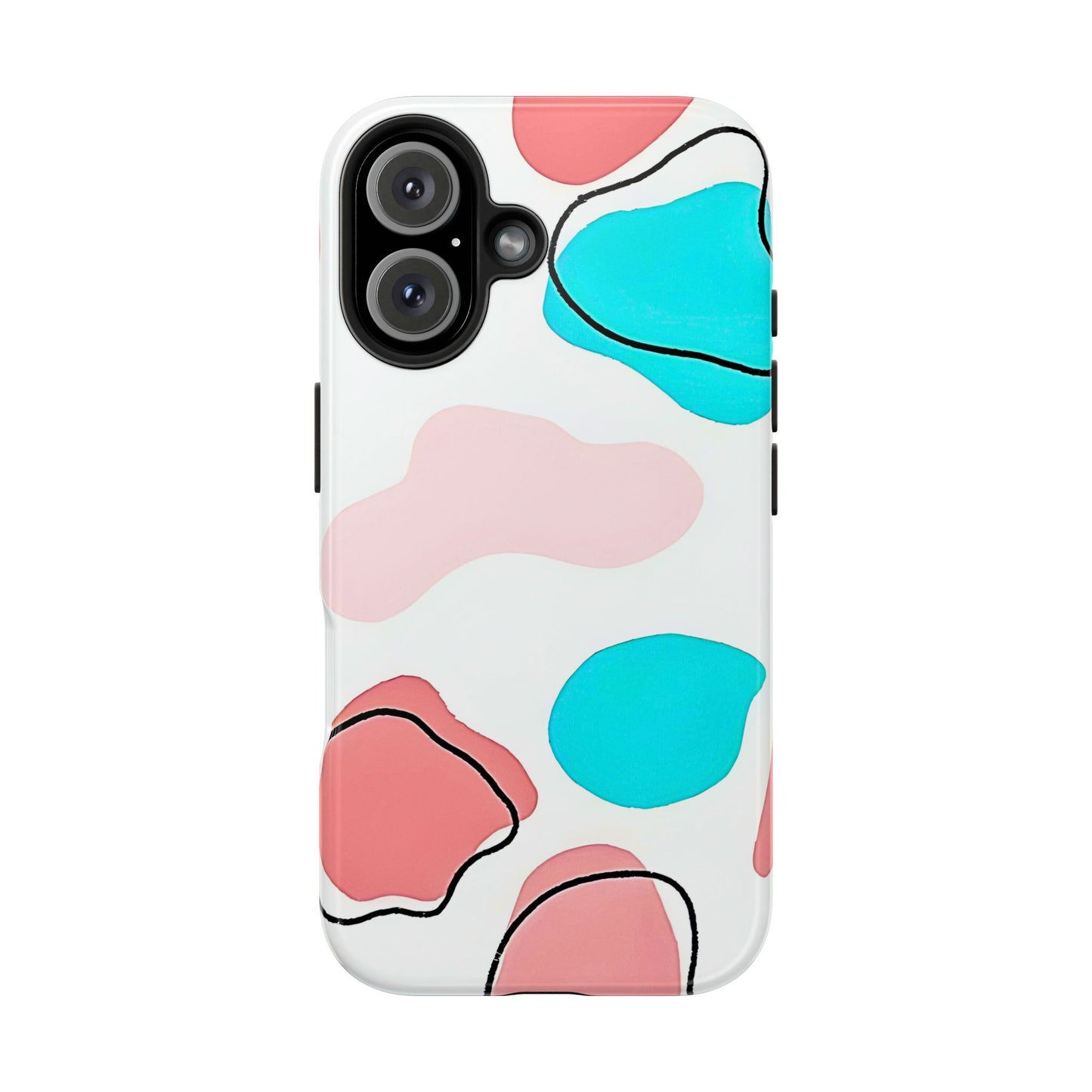 Abstract Shapes Preppy Pastel Style (Version 1) Tough Phone Case | Aesthetic