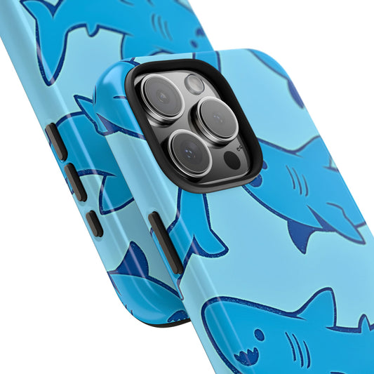 Smiley Shark Fun Pattern Tough Phone Case | Animals