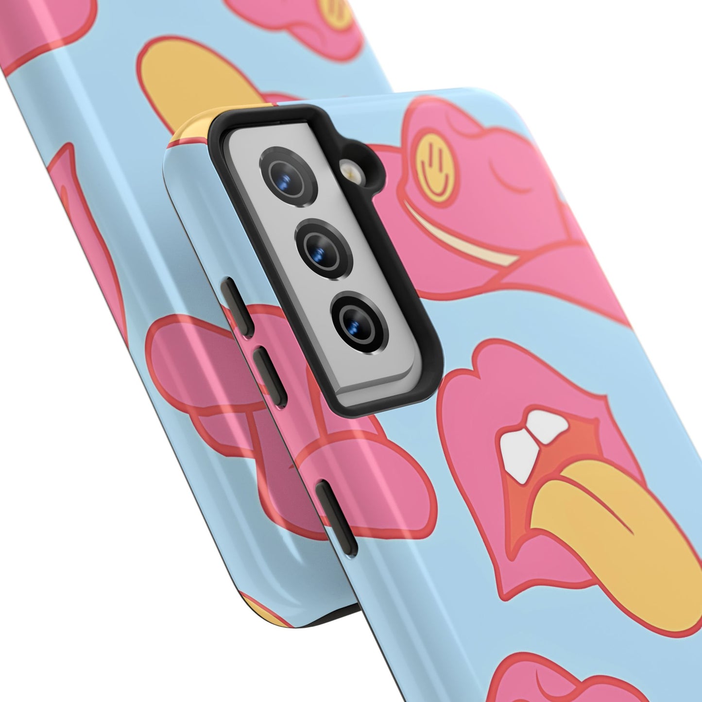 Preppy Cowboy Hat & Hot Lips Pattern (Version 1) Tough Phone Case | Aesthetic
