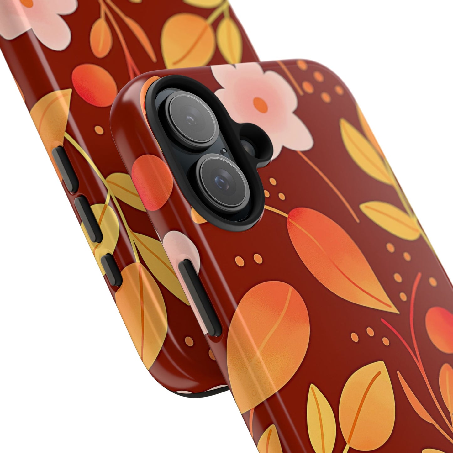Autumn Fall Leaf Pattern Tough Phone Case | Aesthetic