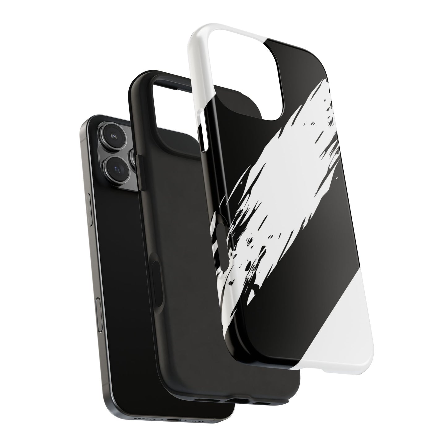 Funda/cubierta resistente para teléfono con rayas diagonales en blanco roto | Estética