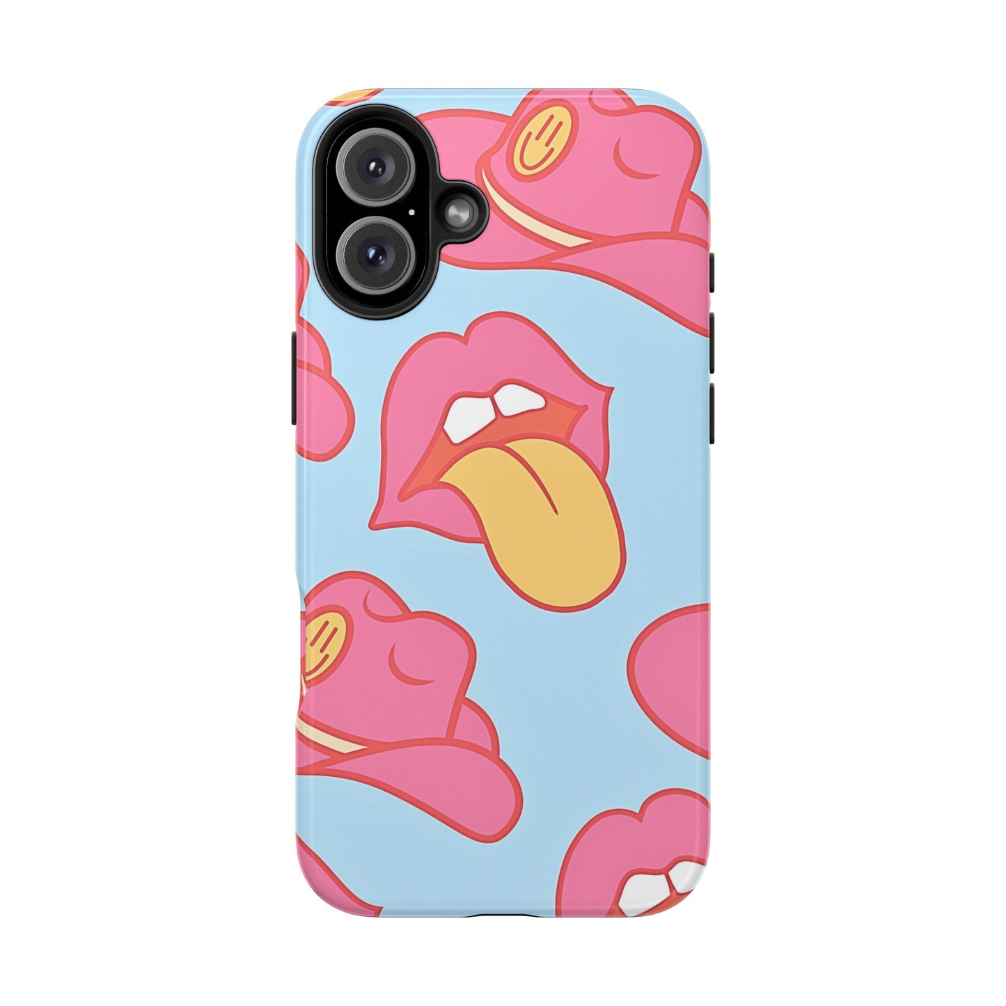 Preppy Cowboy Hat & Hot Lips Pattern (Version 1) Tough Phone Case | Aesthetic