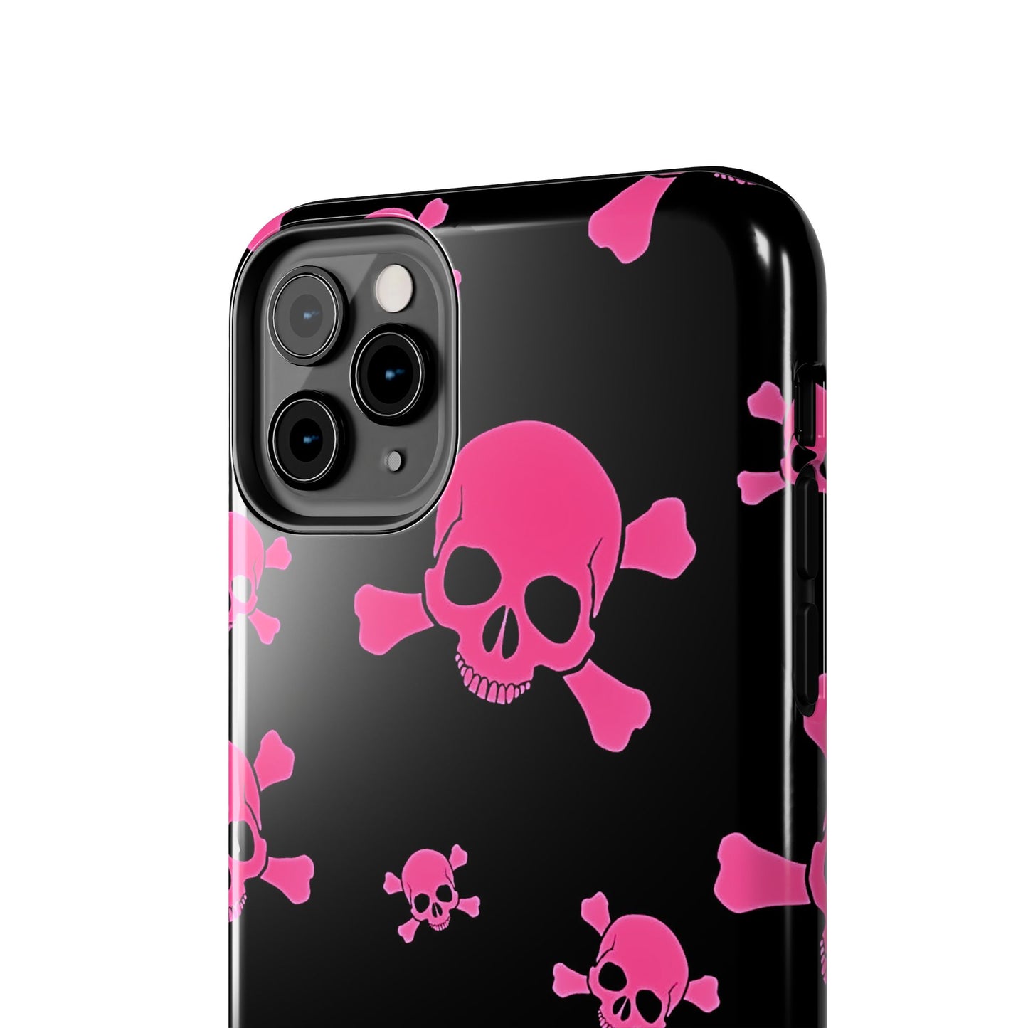 Pink Skull Emo Style Tough Phone Case | Aesthetic