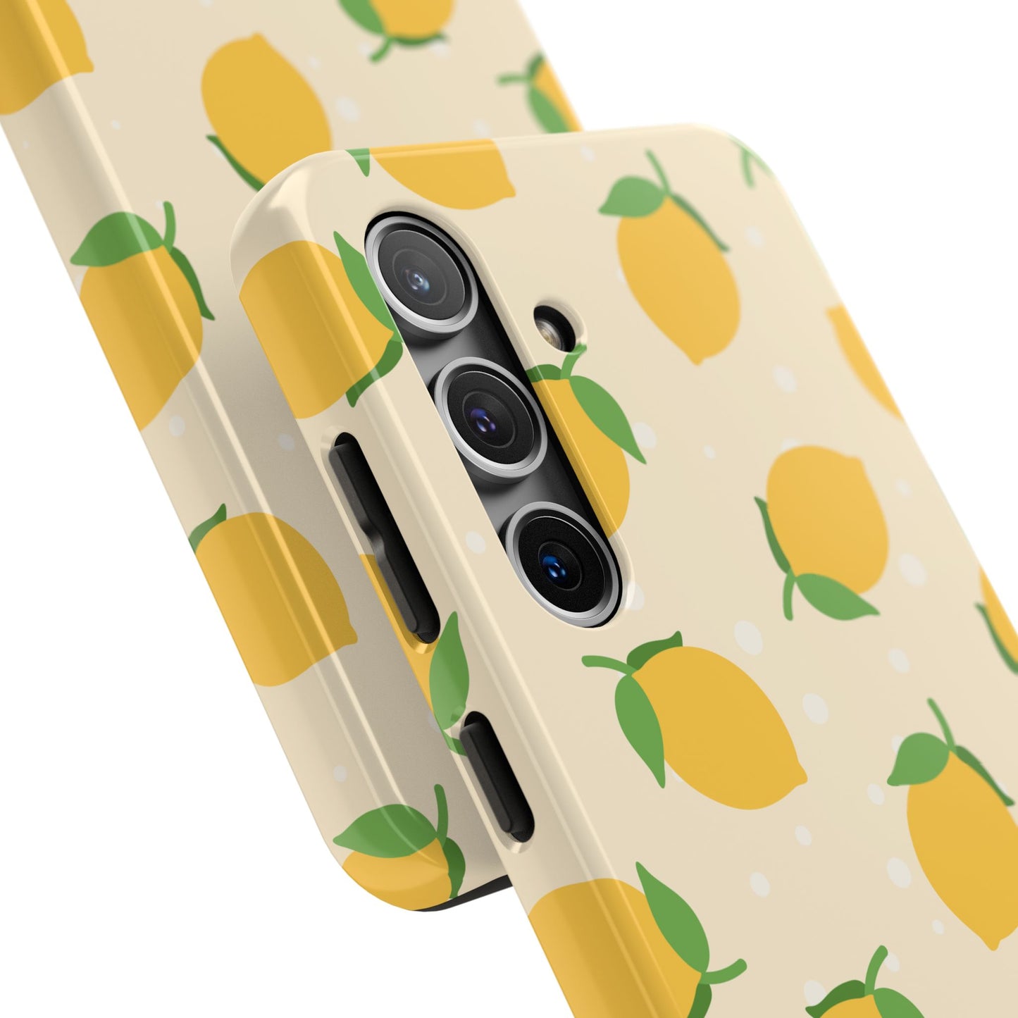 Cute Aesthetic Lemon Pattern Citrus Design Tough Phone Case | Food