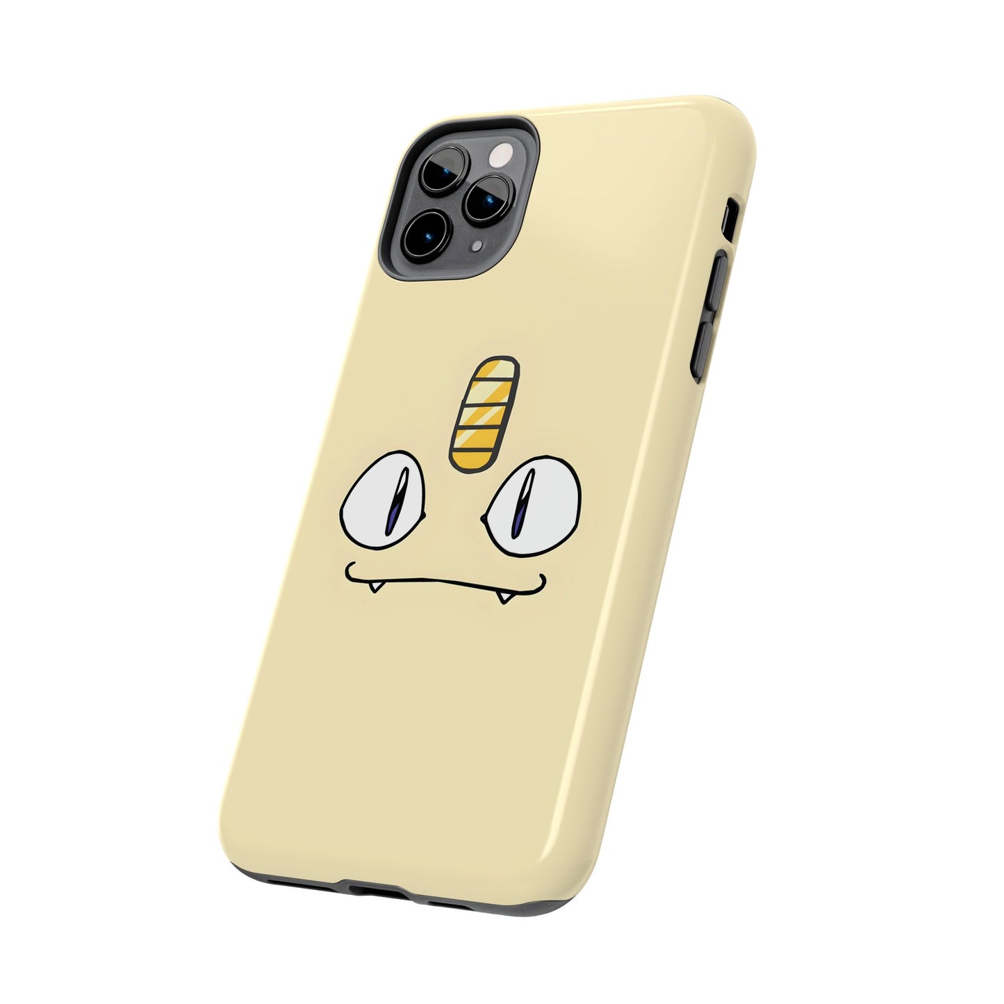 Cat Minimal Gold Coin Face Tough Phone Case | Anime