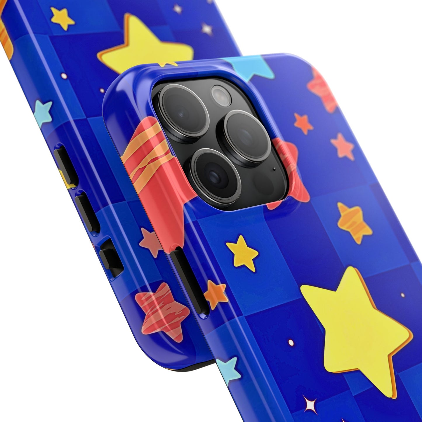 Vibrant Preppy Stars Pattern Tough Phone Case | Aesthetic