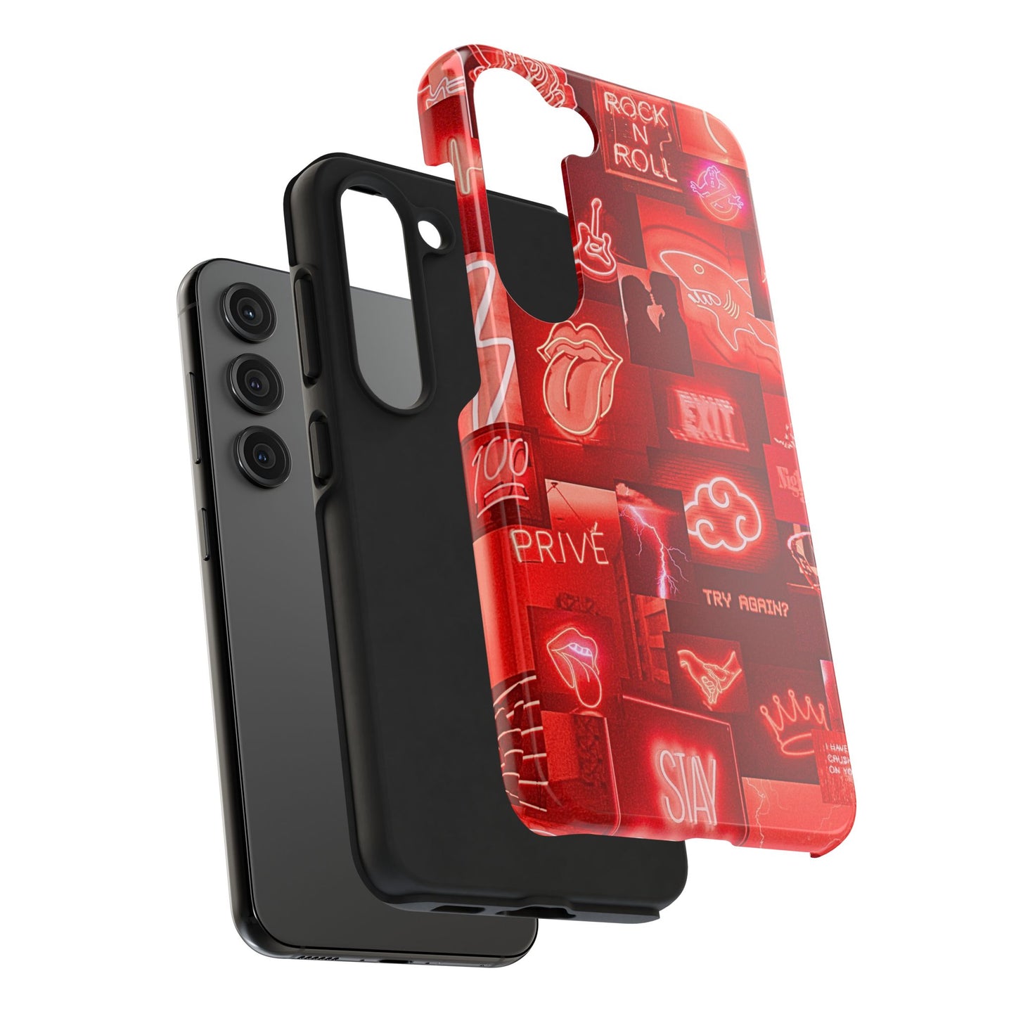 Red Neon Style Tough Phone Case | Aesthetic