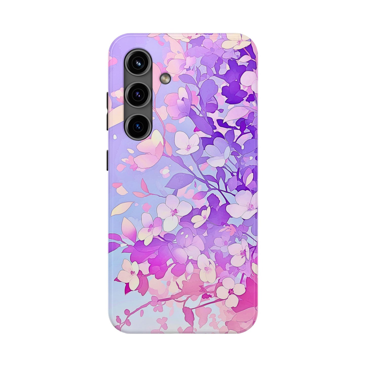 Funda resistente para teléfono con delicados estampados florales en tonos pastel | Estética