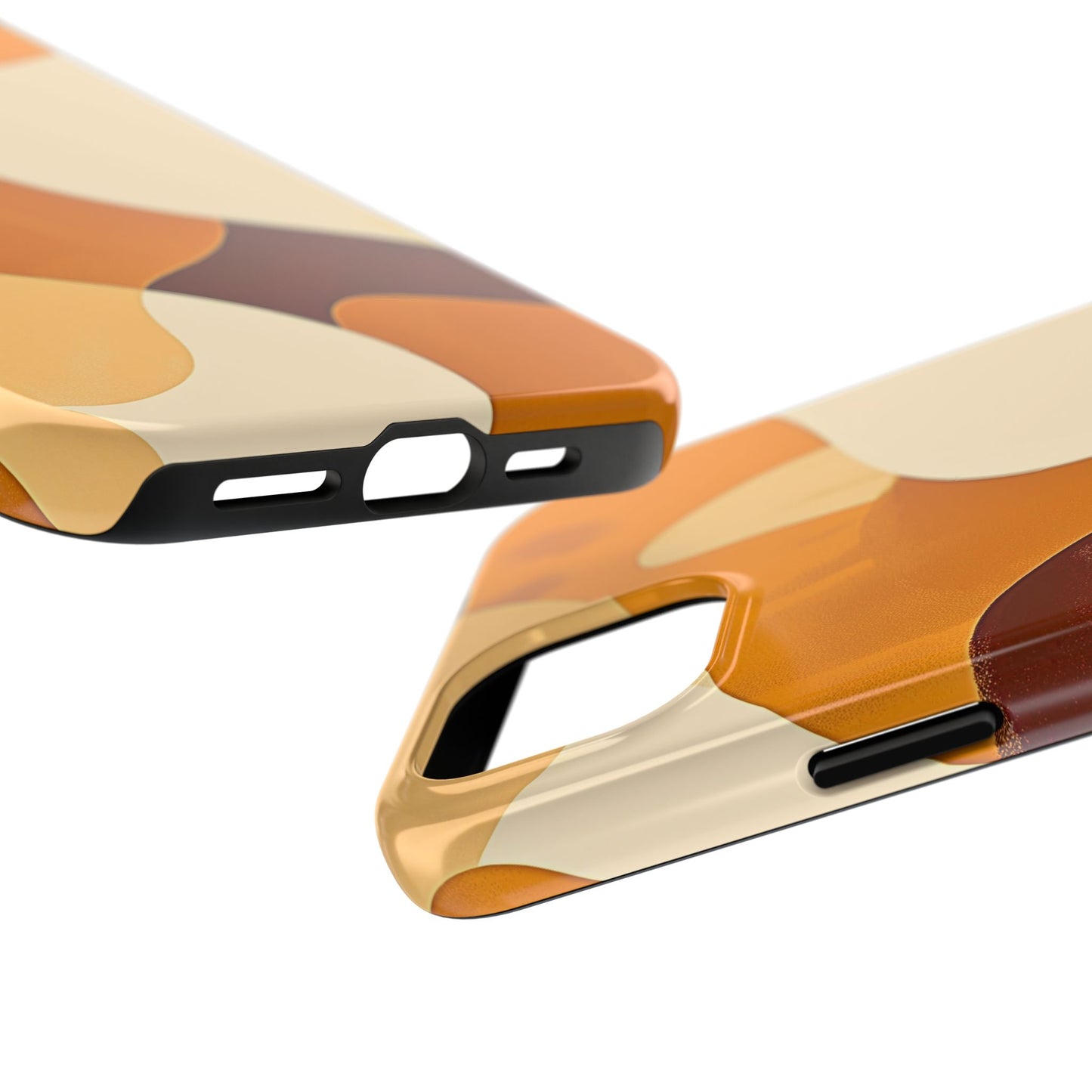 Funda/Cubierta resistente para teléfono con diseño en beige y marrón Earth Harmony | Estética