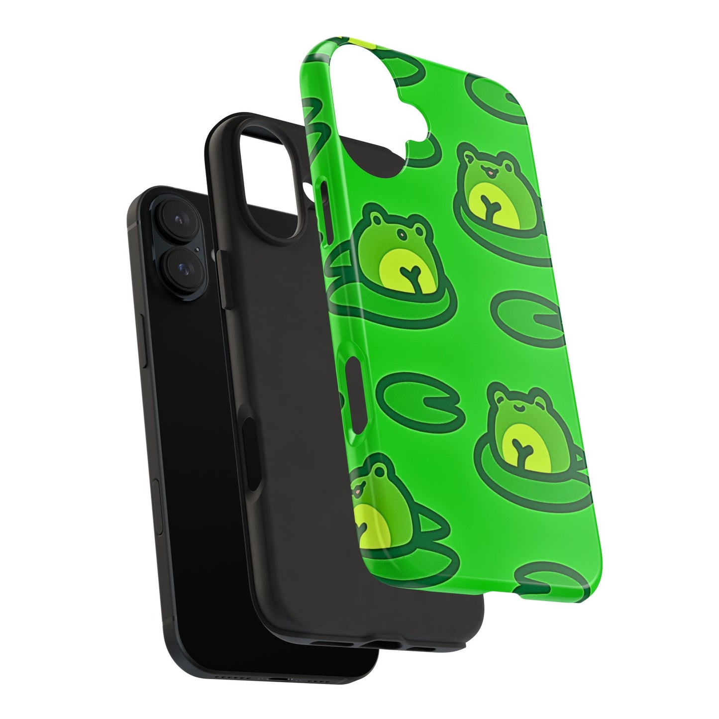 Cute Green Frogs Pattern Tough Phone Case | Animals