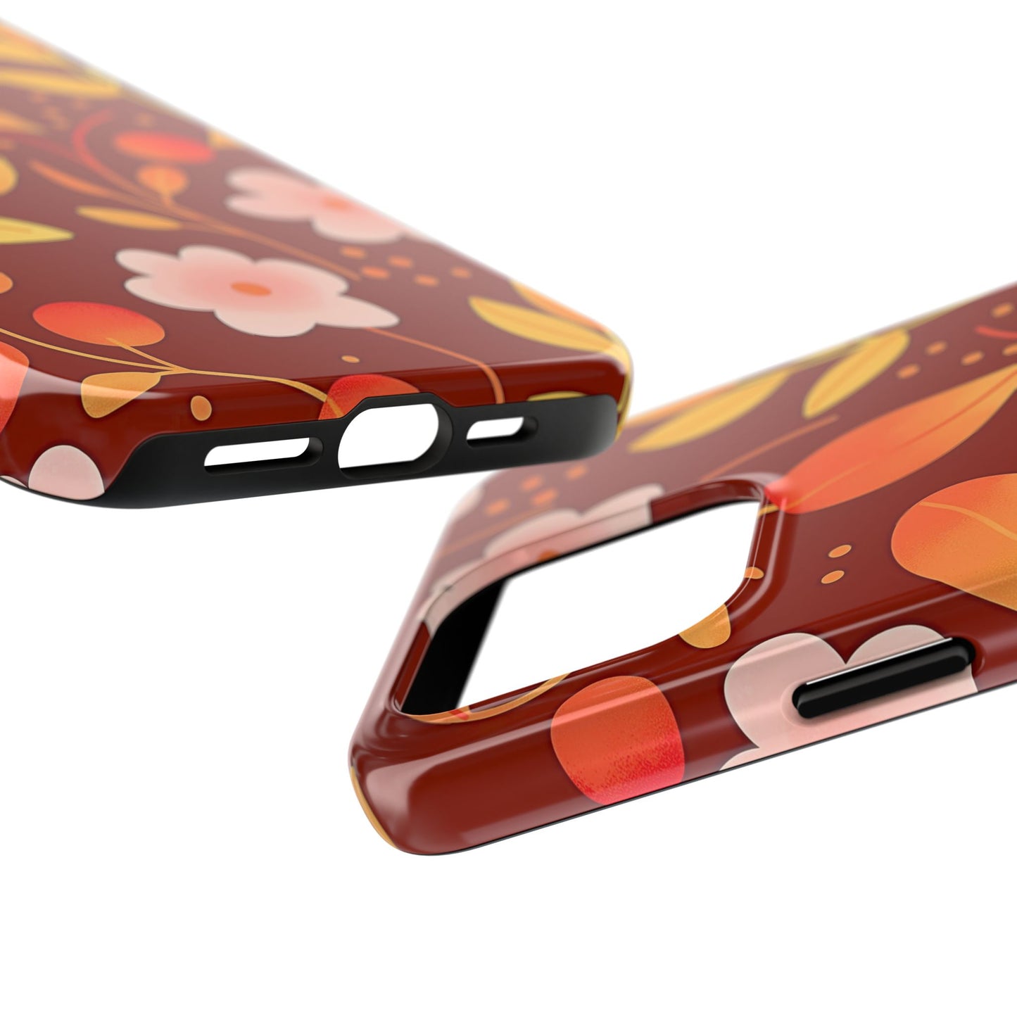 Autumn Fall Leaf Pattern Tough Phone Case | Aesthetic