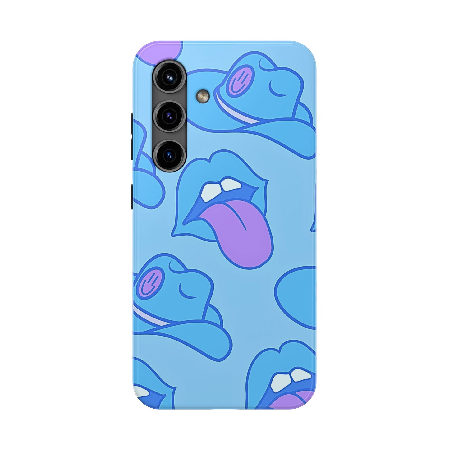 Preppy Cowboy Hat & Hot Lips Pattern (Version 2) Tough Phone Case | Aesthetic