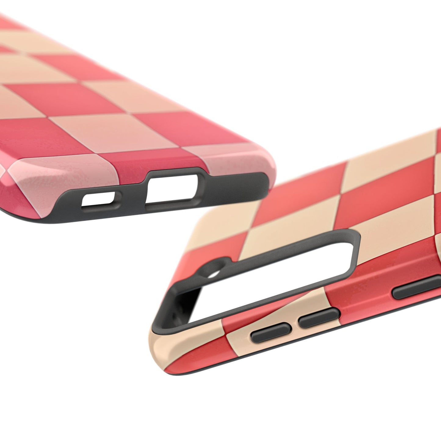 Preppy Checkered Pink Tough Phone Case | Aesthetic