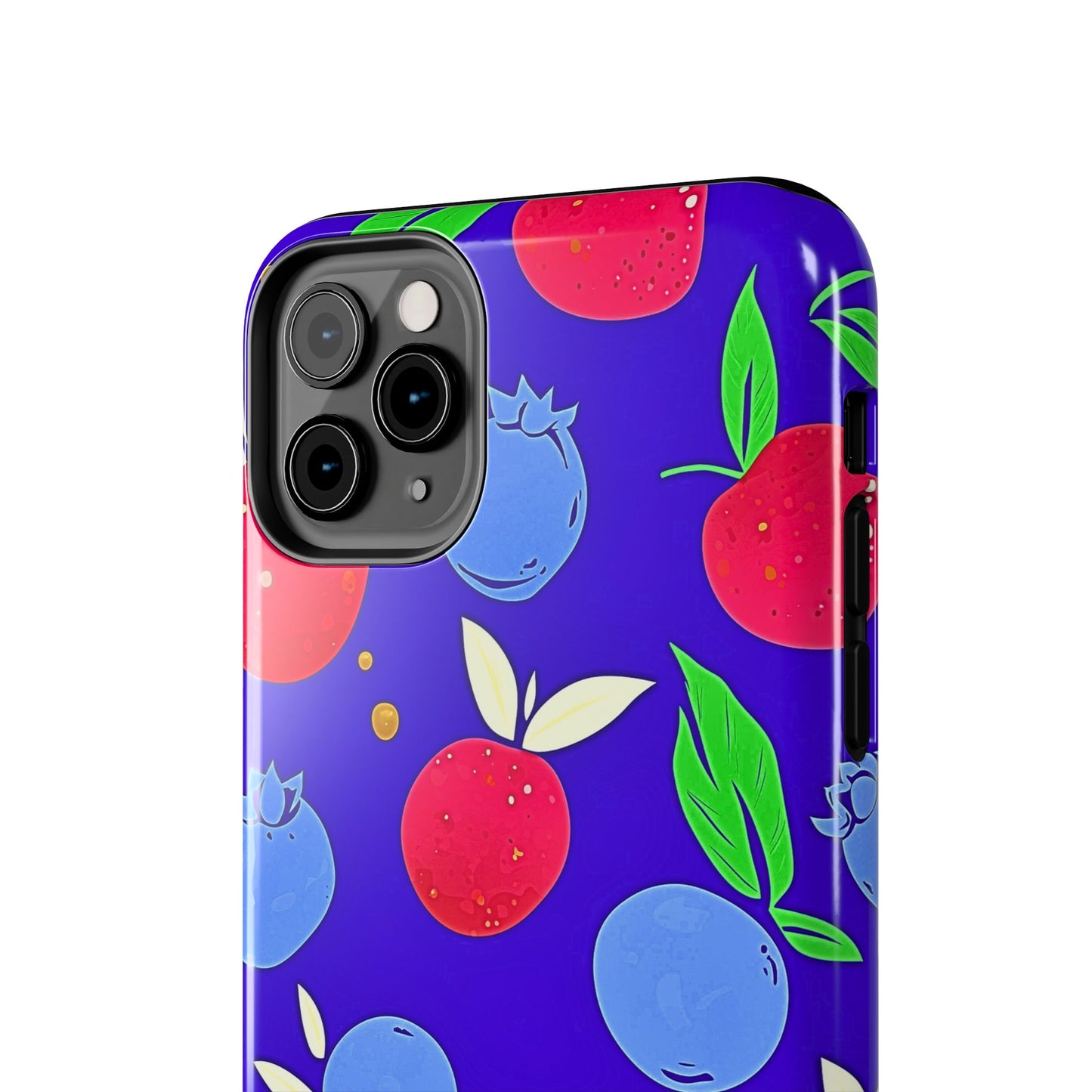 Funda resistente para teléfono con diseño de arándanos y fresas | Estética