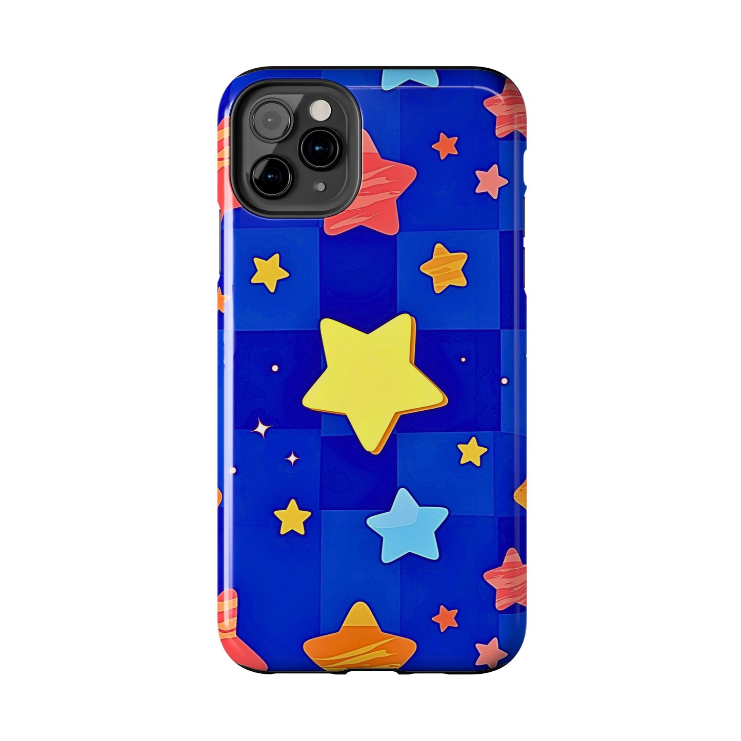 Vibrant Preppy Stars Pattern Tough Phone Case | Aesthetic