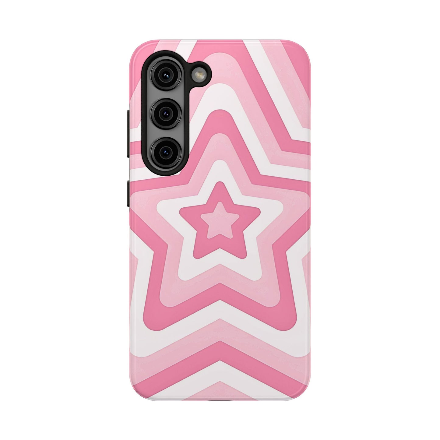 Pink Preppy Star Pattern Style Tough Phone Case | Aesthetic