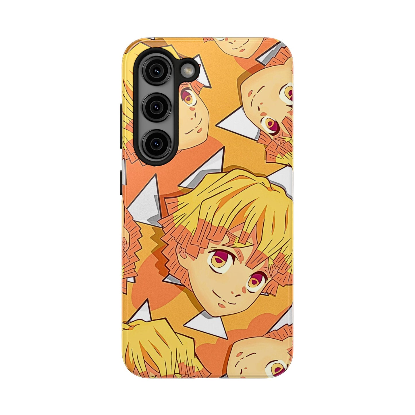 Zenitsu Agatsuma Haori Head Pattern Tough Phone Case | Anime - Demon Slayer