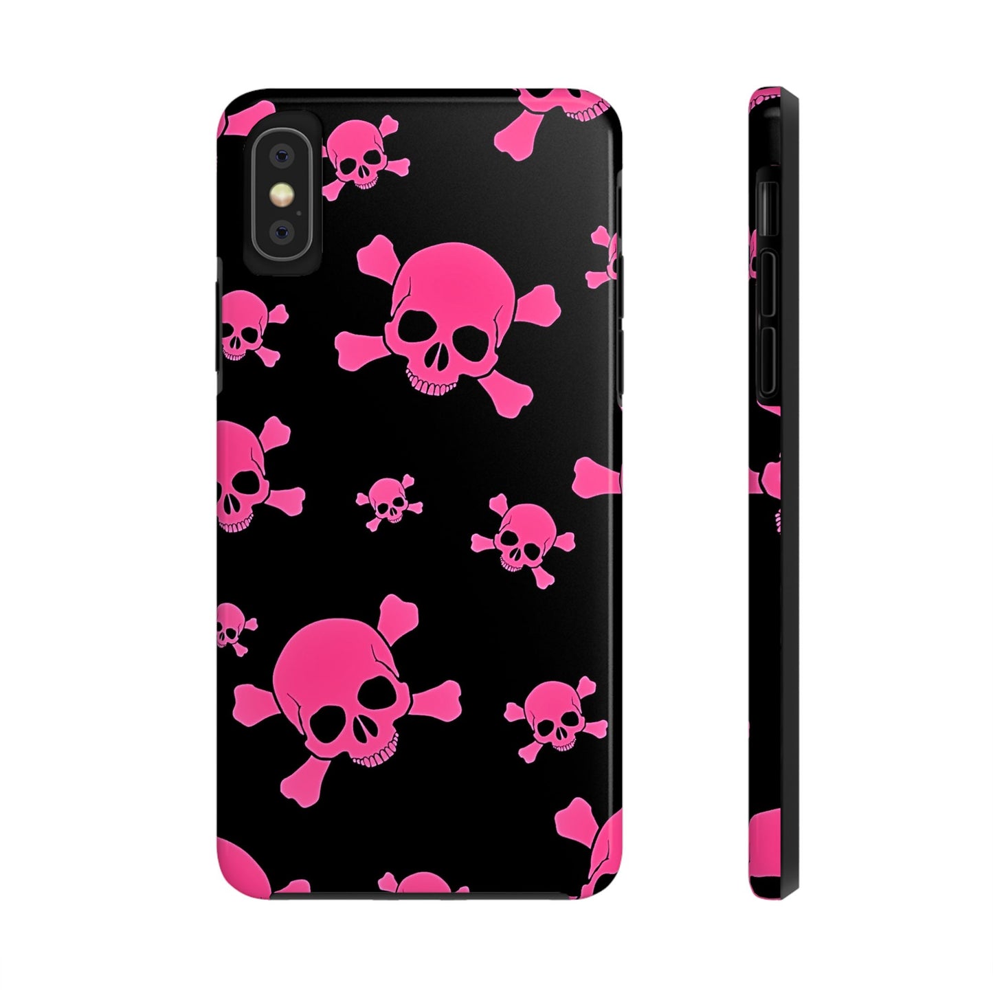 Pink Skull Emo Style Tough Phone Case | Aesthetic