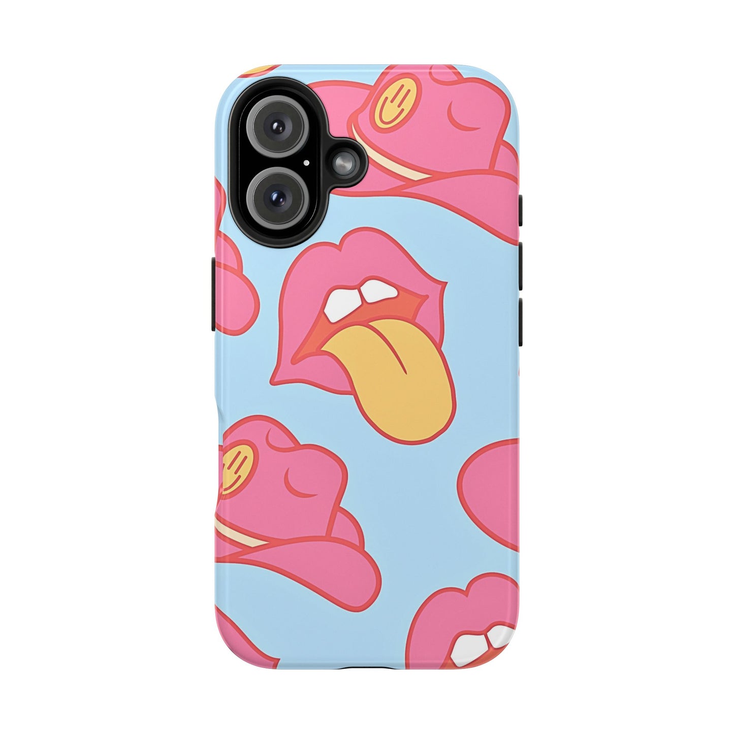 Preppy Cowboy Hat & Hot Lips Pattern (Version 1) Tough Phone Case | Aesthetic