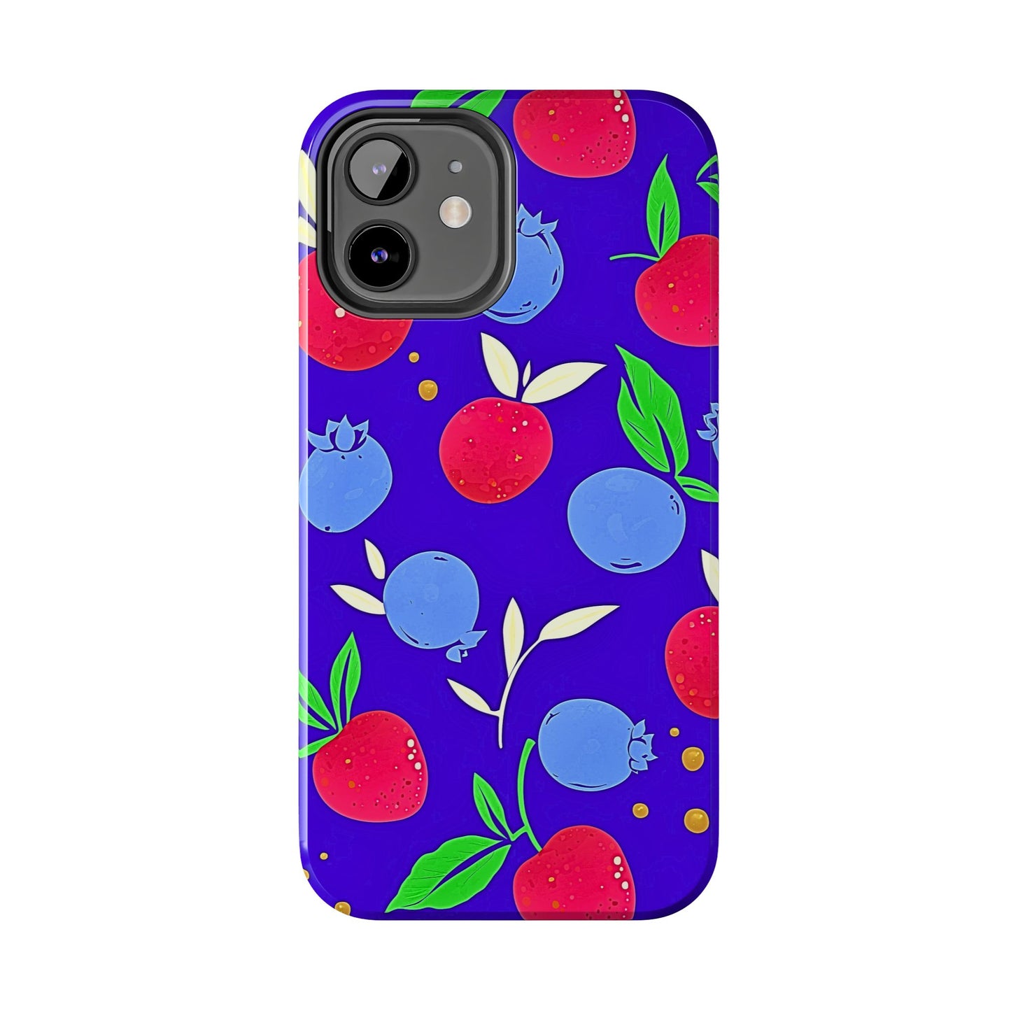 Funda resistente para teléfono con diseño de arándanos y fresas | Estética