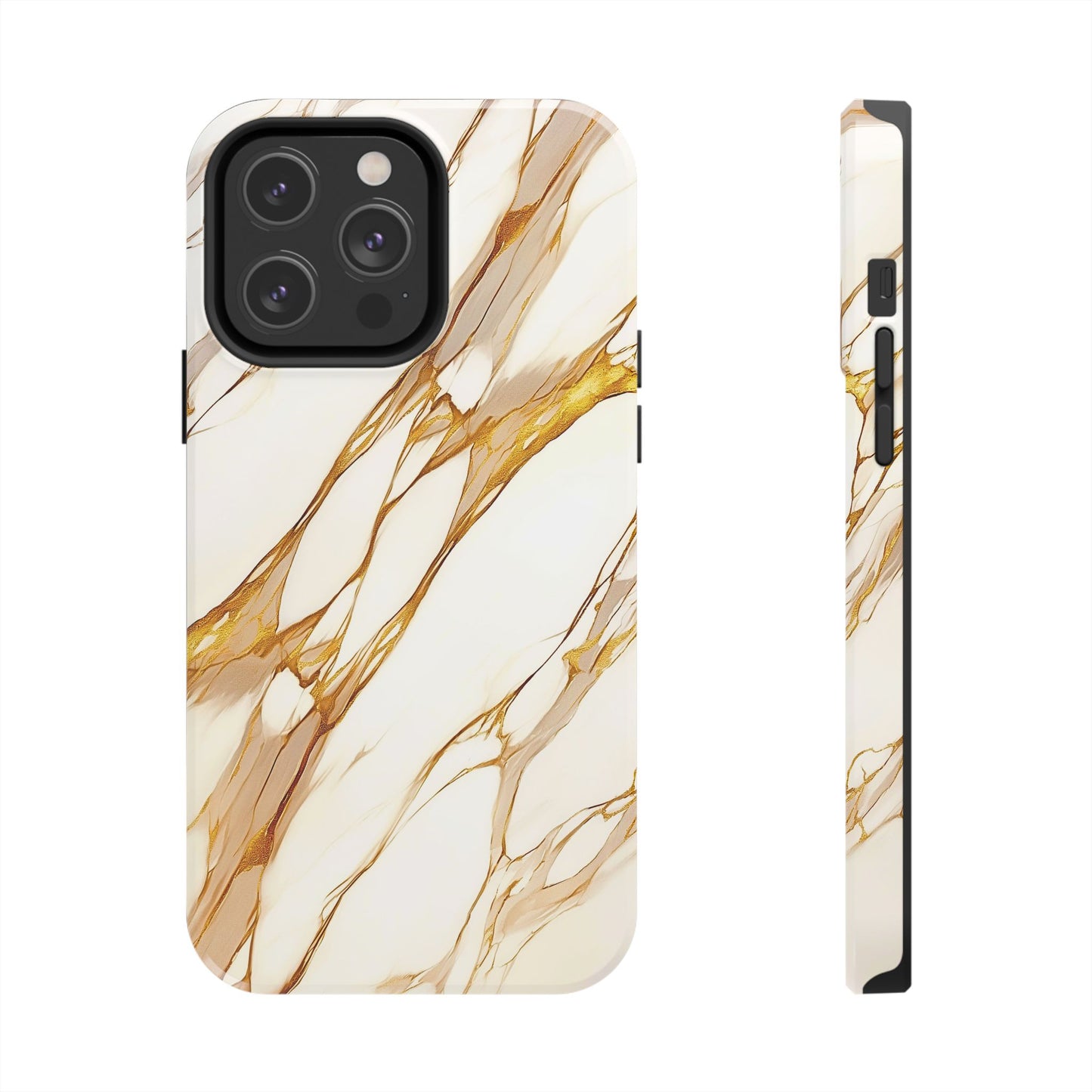 Luxury Marble Gold Vein Texture Pattern Style Tough Phone Case/Cover | Aesthetic