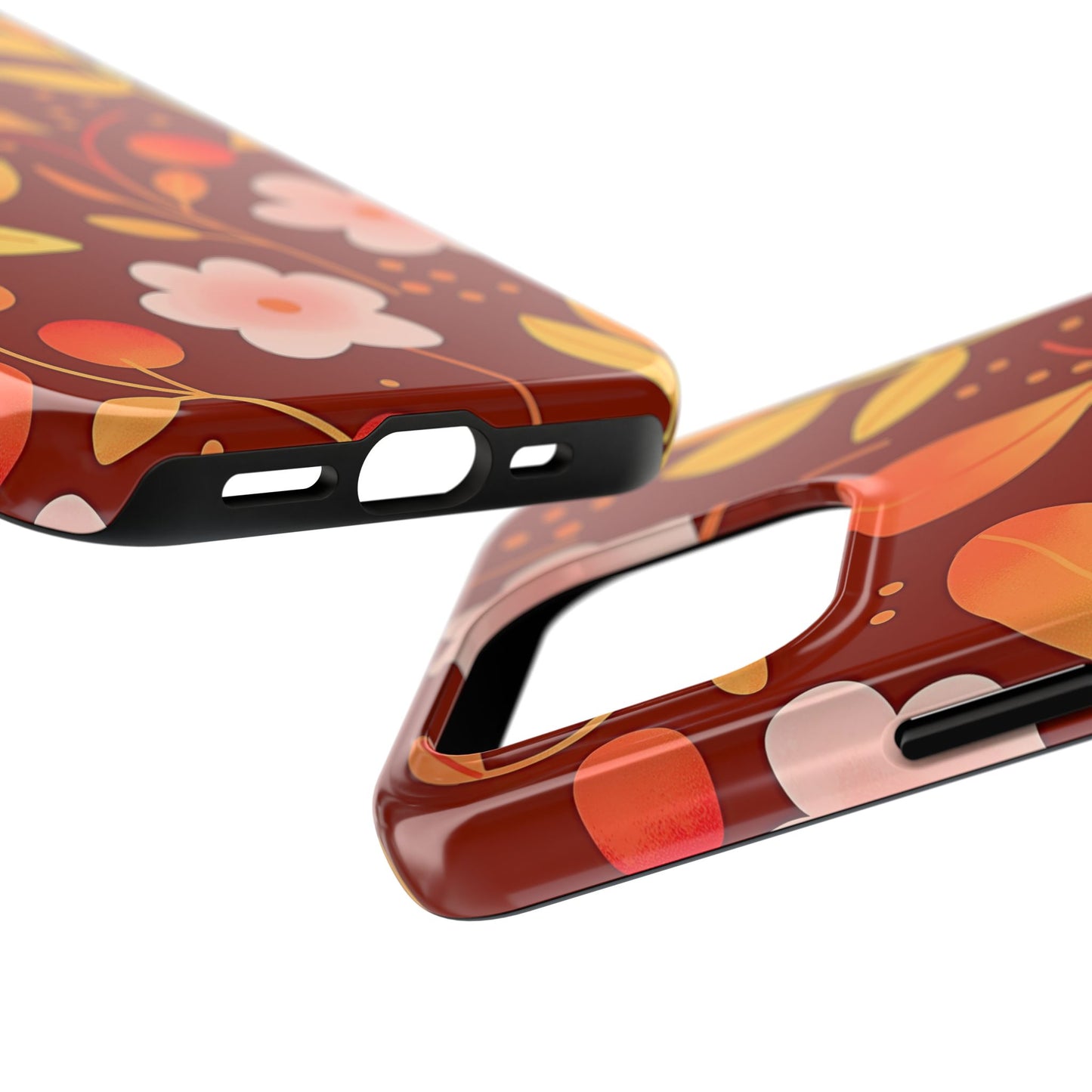 Autumn Fall Leaf Pattern Tough Phone Case | Aesthetic