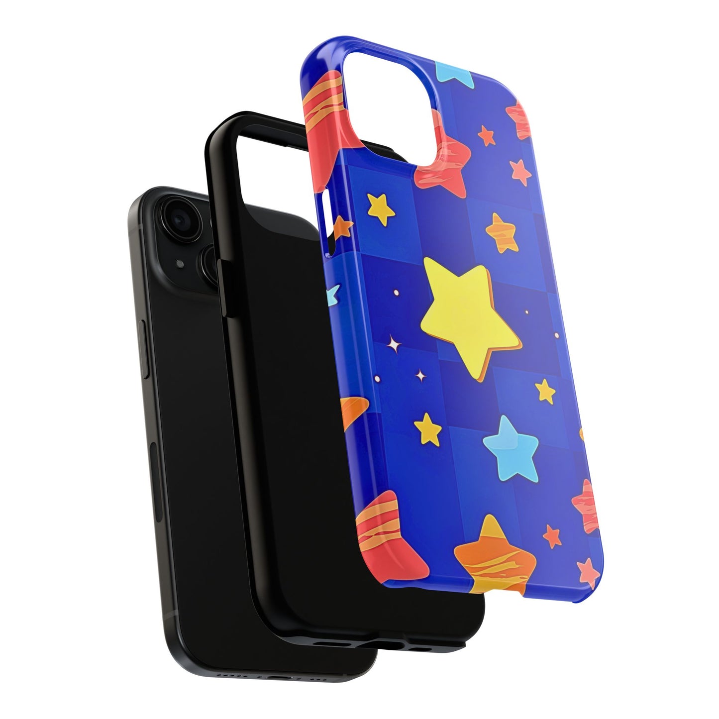Vibrant Preppy Stars Pattern Tough Phone Case | Aesthetic