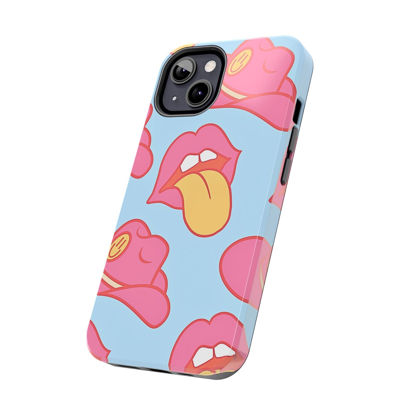 Preppy Cowboy Hat & Hot Lips Pattern (Version 1) Tough Phone Case | Aesthetic