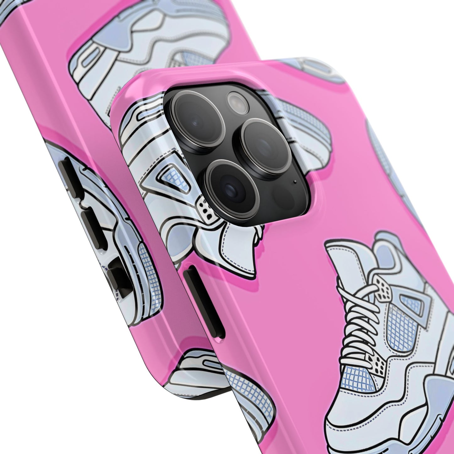 Funda resistente para teléfono con diseño de zapatillas Jordan 4 blancas | Estética