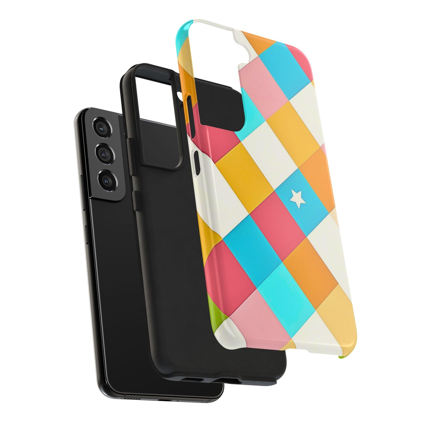 Vibrant Preppy Checkered Tough Phone Case | Aesthetic