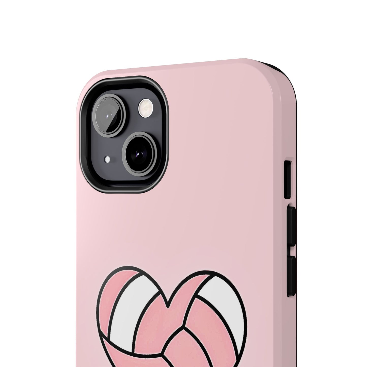 Pink Volleyball Heart Tough Phone Case | Aesthetic