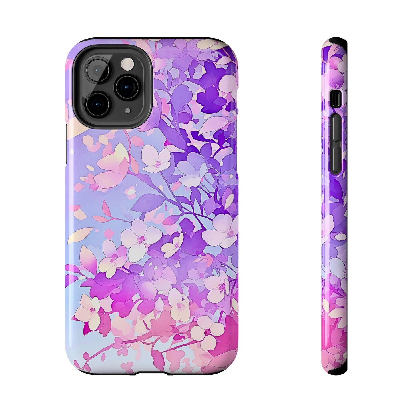 Funda resistente para teléfono con delicados estampados florales en tonos pastel | Estética