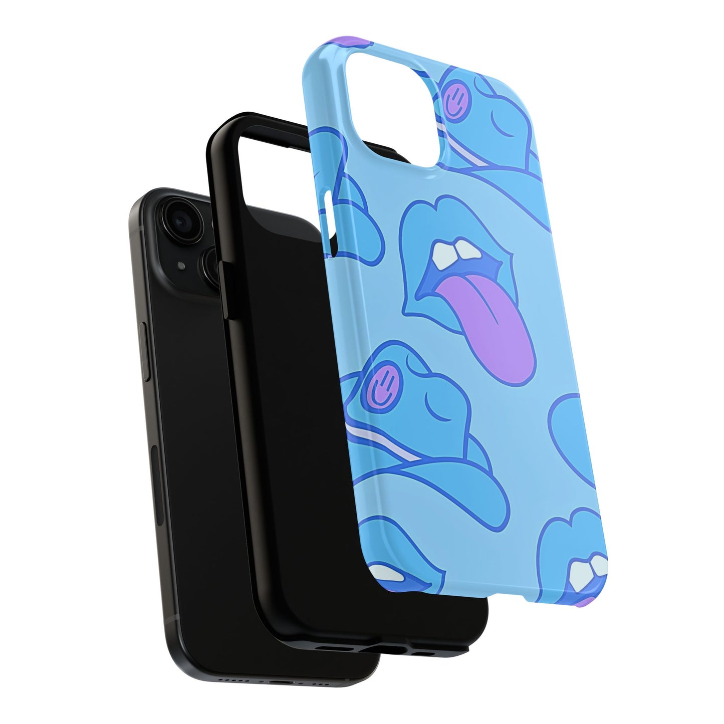 Preppy Cowboy Hat & Hot Lips Pattern (Version 2) Tough Phone Case | Aesthetic