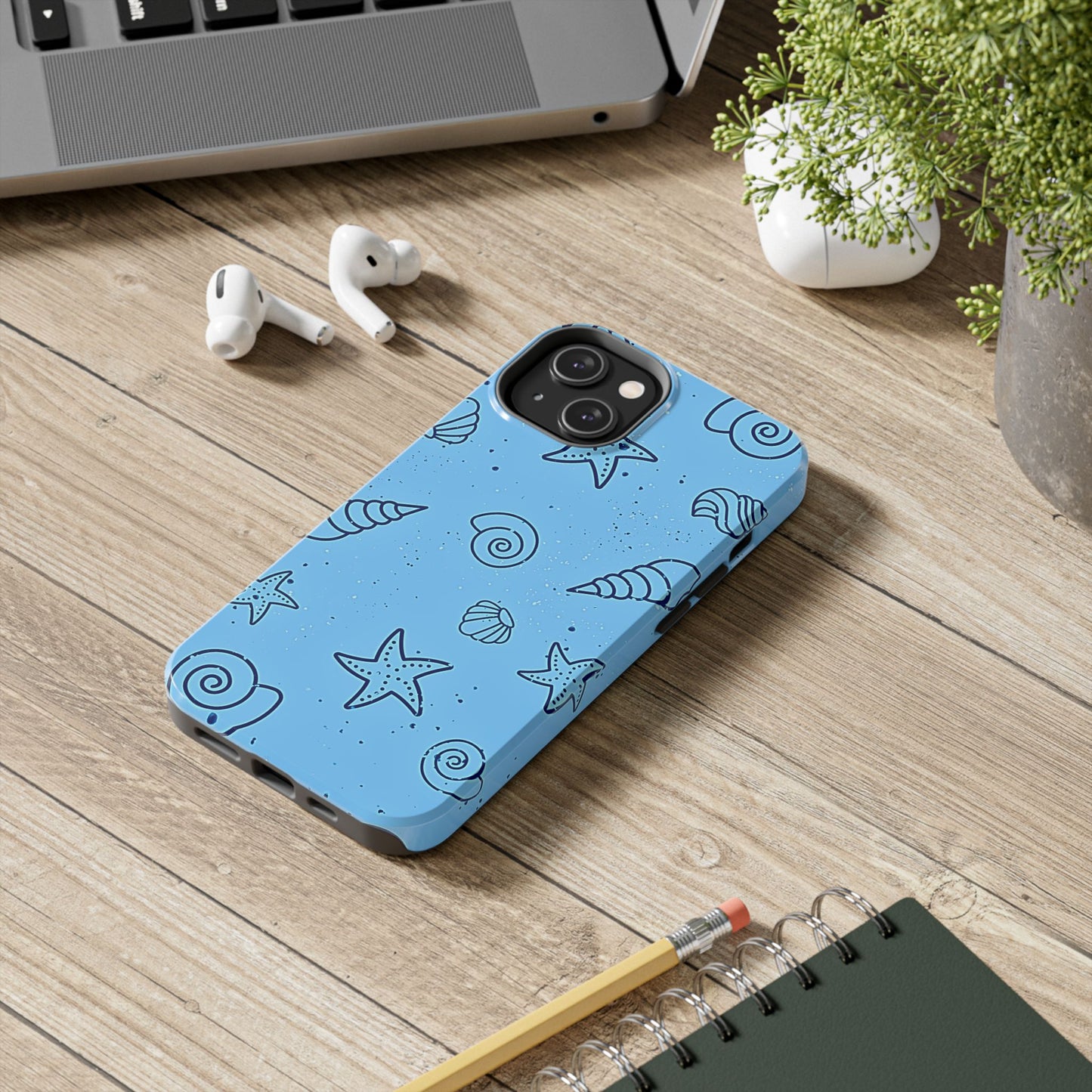 Funda resistente para teléfono Shells azul claro | Estética