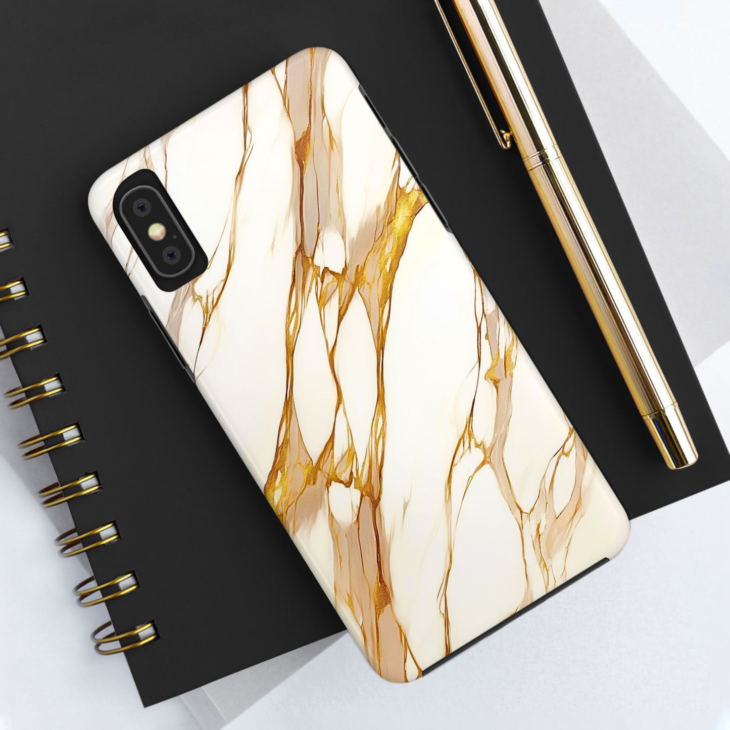 Luxury Marble Gold Vein Texture Pattern Style Tough Phone Case/Cover | Aesthetic