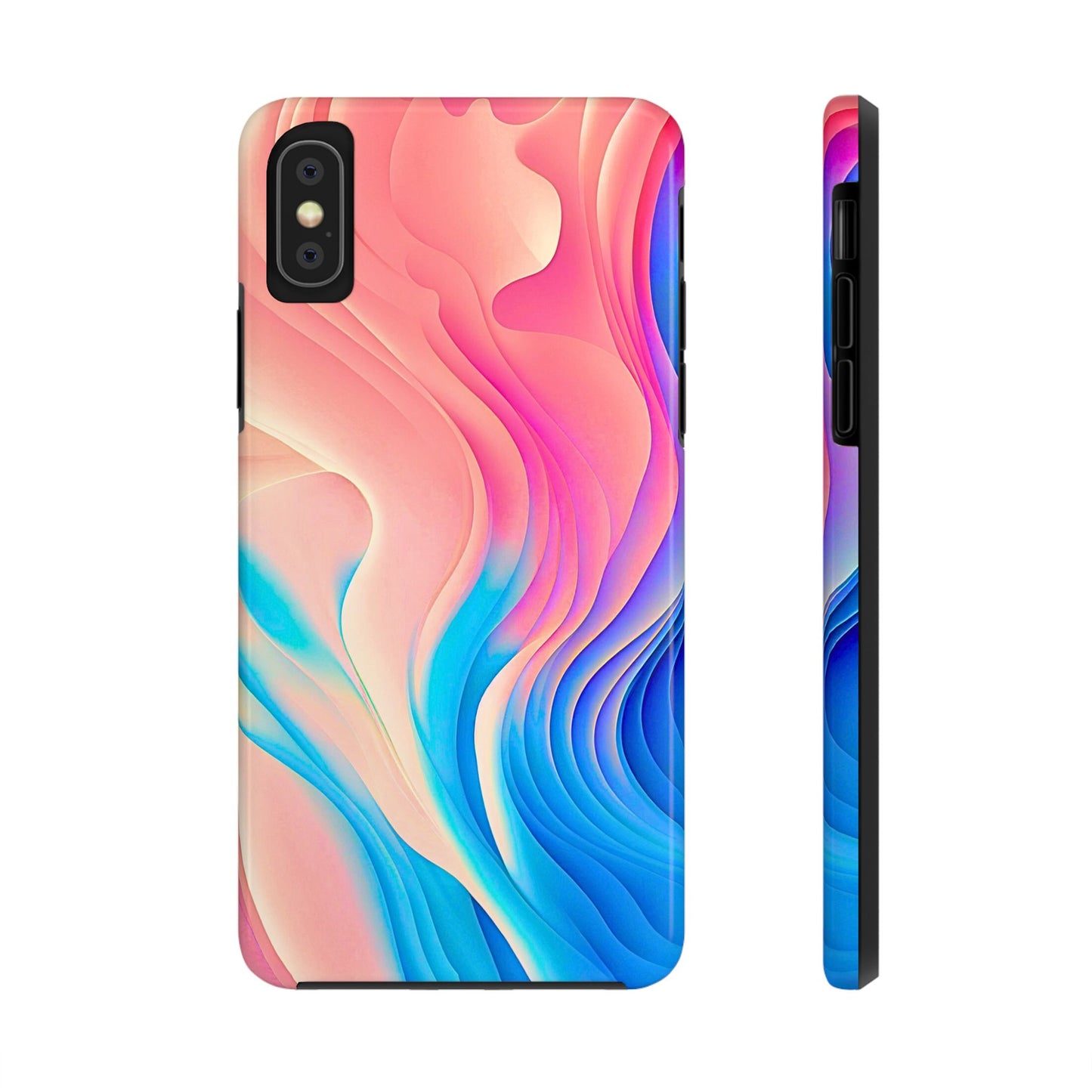 Abstract Pastel Waves Tough Phone Case | Aesthetic