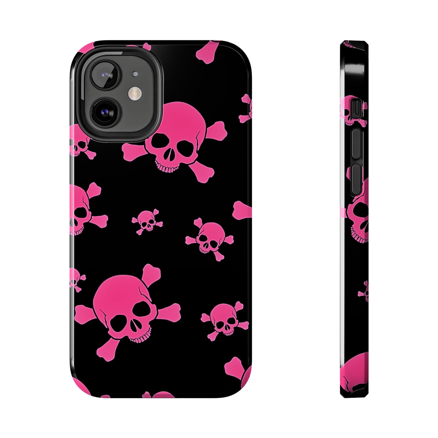 Pink Skull Emo Style Tough Phone Case | Aesthetic